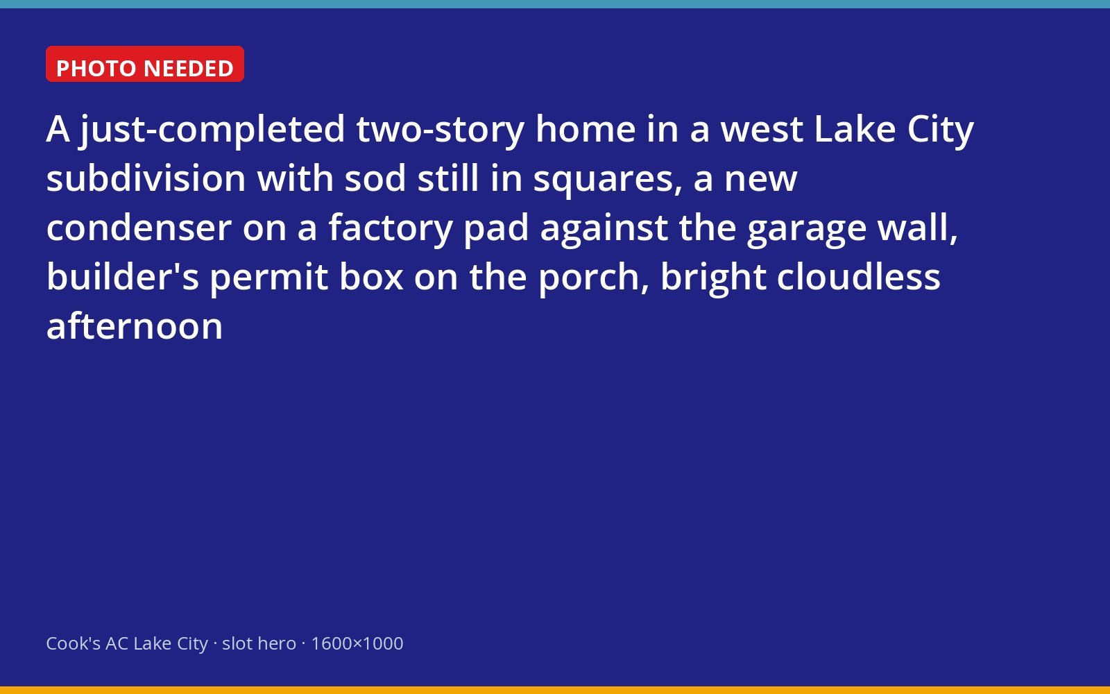 New construction home in west Lake City with a newly installed outdoor unit
