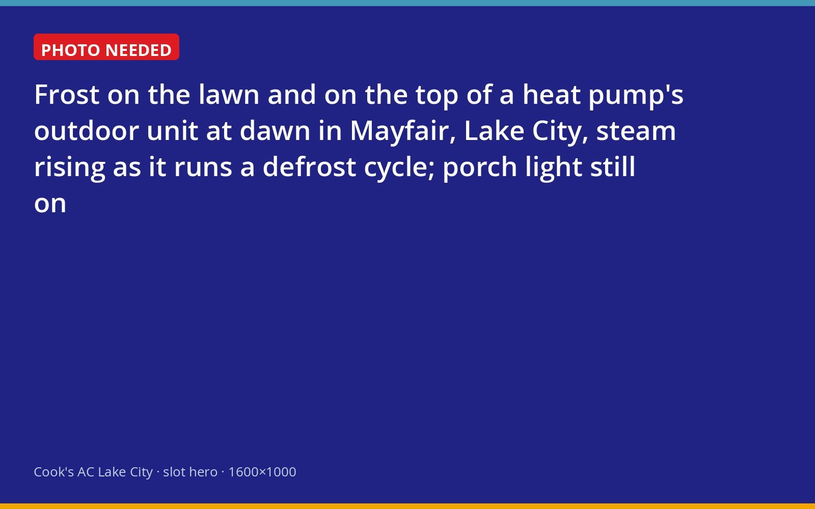 Heat pump outdoor unit running a defrost cycle on a frosty Lake City morning