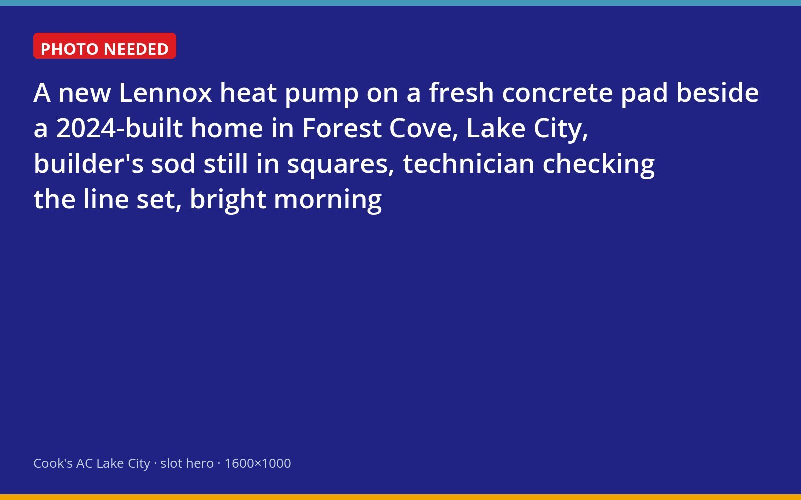 New Lennox heat pump installed beside a new-construction home in Forest Cove, Lake City